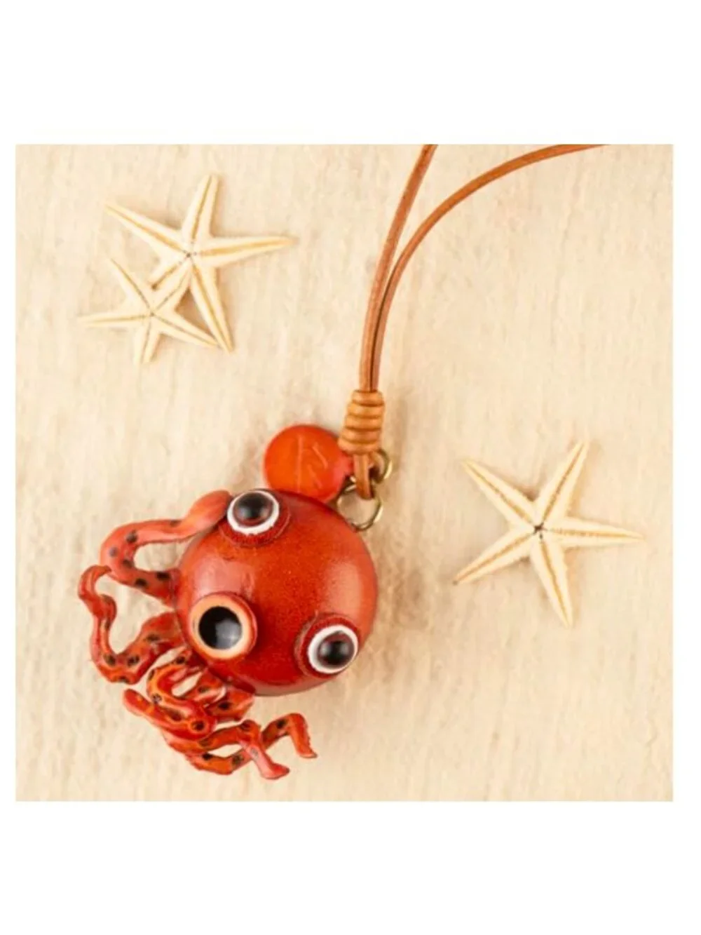 Genuine Leather Cat Keychain Handmade Pendant Charm